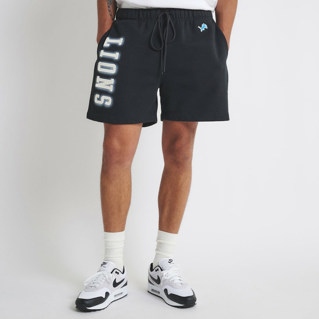 Detroit Lions Off Season Unisex Fleece Shorts Black - NFL