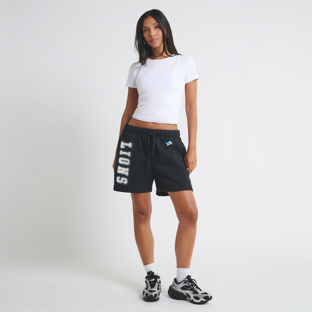 Detroit Lions Off Season Unisex Fleece Shorts Black - NFL