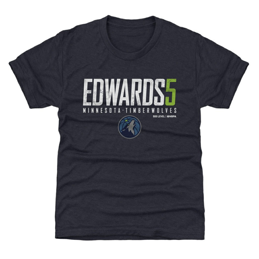 NBA - Anthony Edwards Minnesota Timberwolves 500 Level Youth Elite T-Shirt - Navy