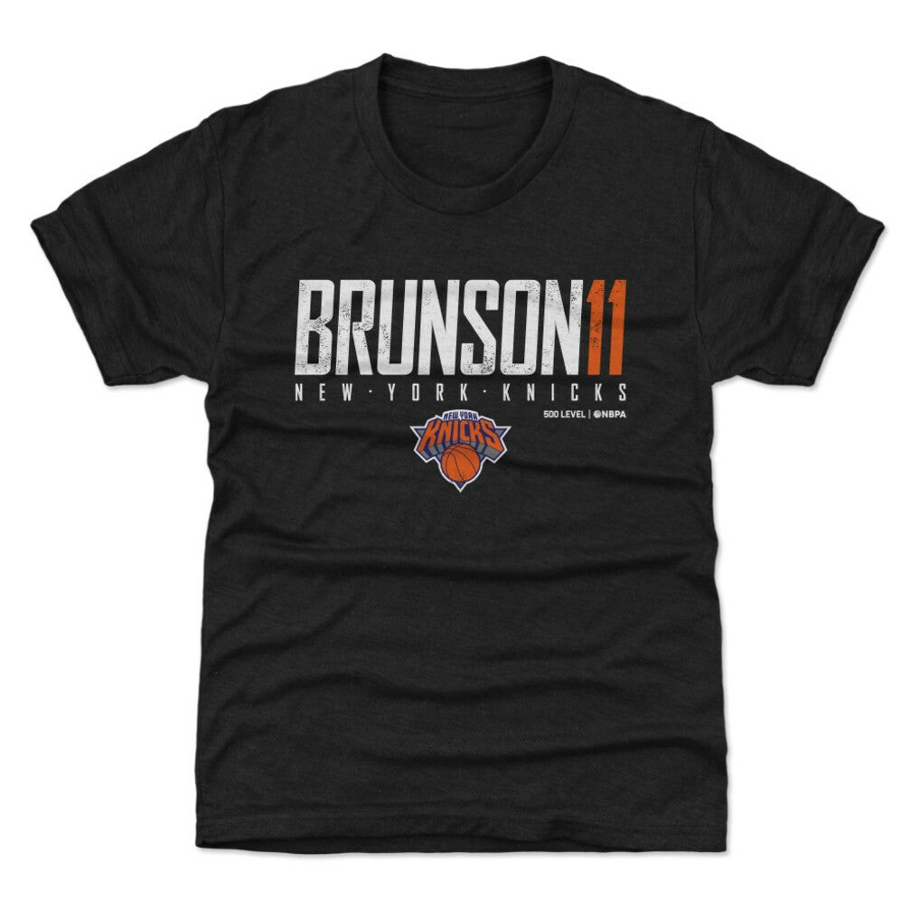 NBA - Jalen Brunson New York Knicks 500 Level Youth Elite T-Shirt - Black