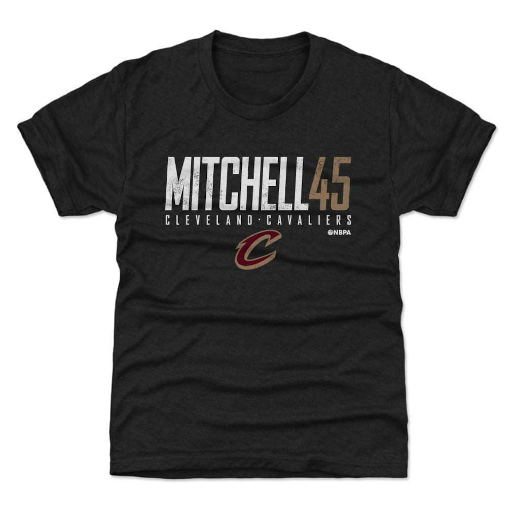 NBA - Donovan Mitchell Cleveland Cavaliers 500 Level Youth Elite T-Shirt - Black