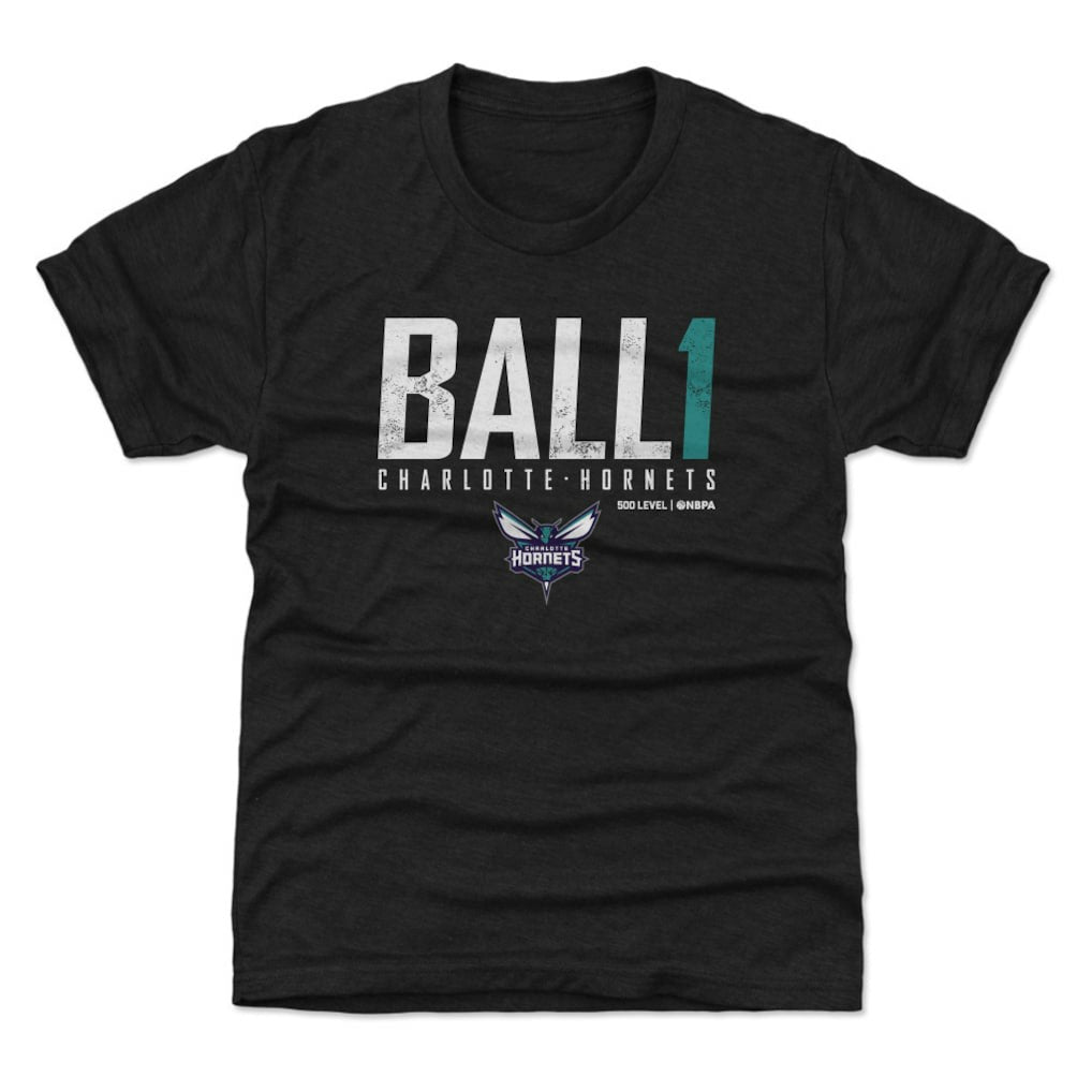 NBA - LaMelo Ball Charlotte Hornets 500 Level Youth Elite T-Shirt - Black