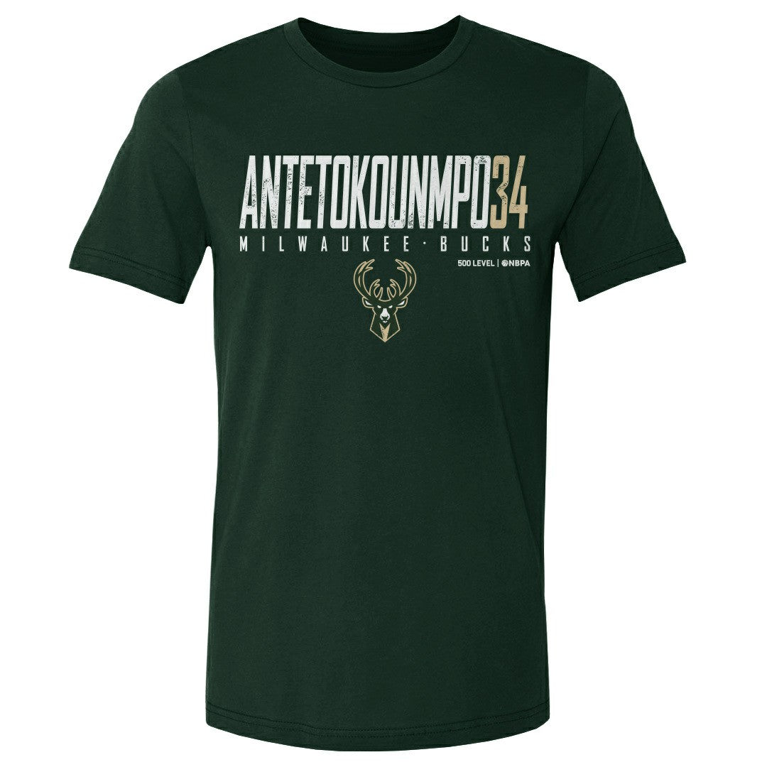NBA - Giannis Antetokounmpo Milwaukee Bucks 500 Level Women's Elite T-Shirt - Hunter Green