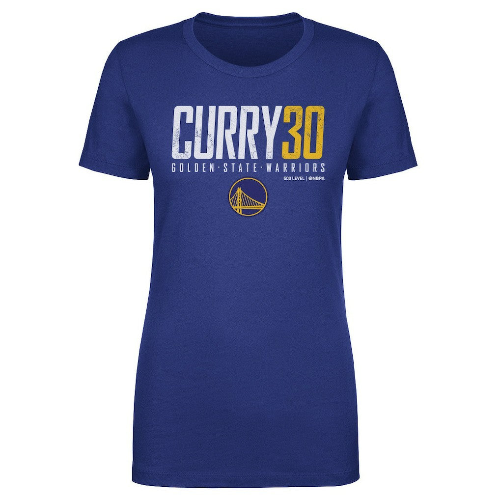 NBA - Stephen Curry Golden State Warriors 500 Level Women's Elite T-Shirt - Royal