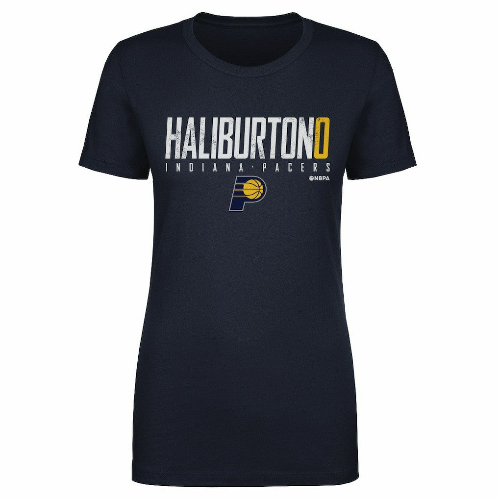 NBA - Tyrese Haliburton Indiana Pacers 500 Level Women's Elite T-Shirt - Navy