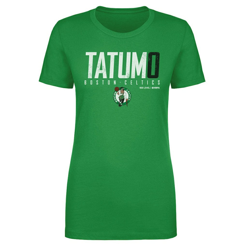 NBA - Jayson Tatum Boston Celtics 500 Level Women's Elite T-Shirt - Kelly Green