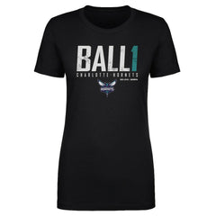 NBA - LaMelo Ball Charlotte Hornets 500 Level Women's Elite T-Shirt - Black