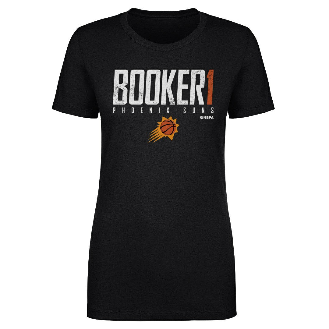 NBA - Devin Booker Phoenix Suns 500 Level Women's Elite T-Shirt - Black