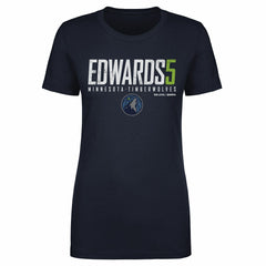 NBA - Anthony Edwards Minnesota Timberwolves 500 Level Women's Elite T-Shirt - Navy