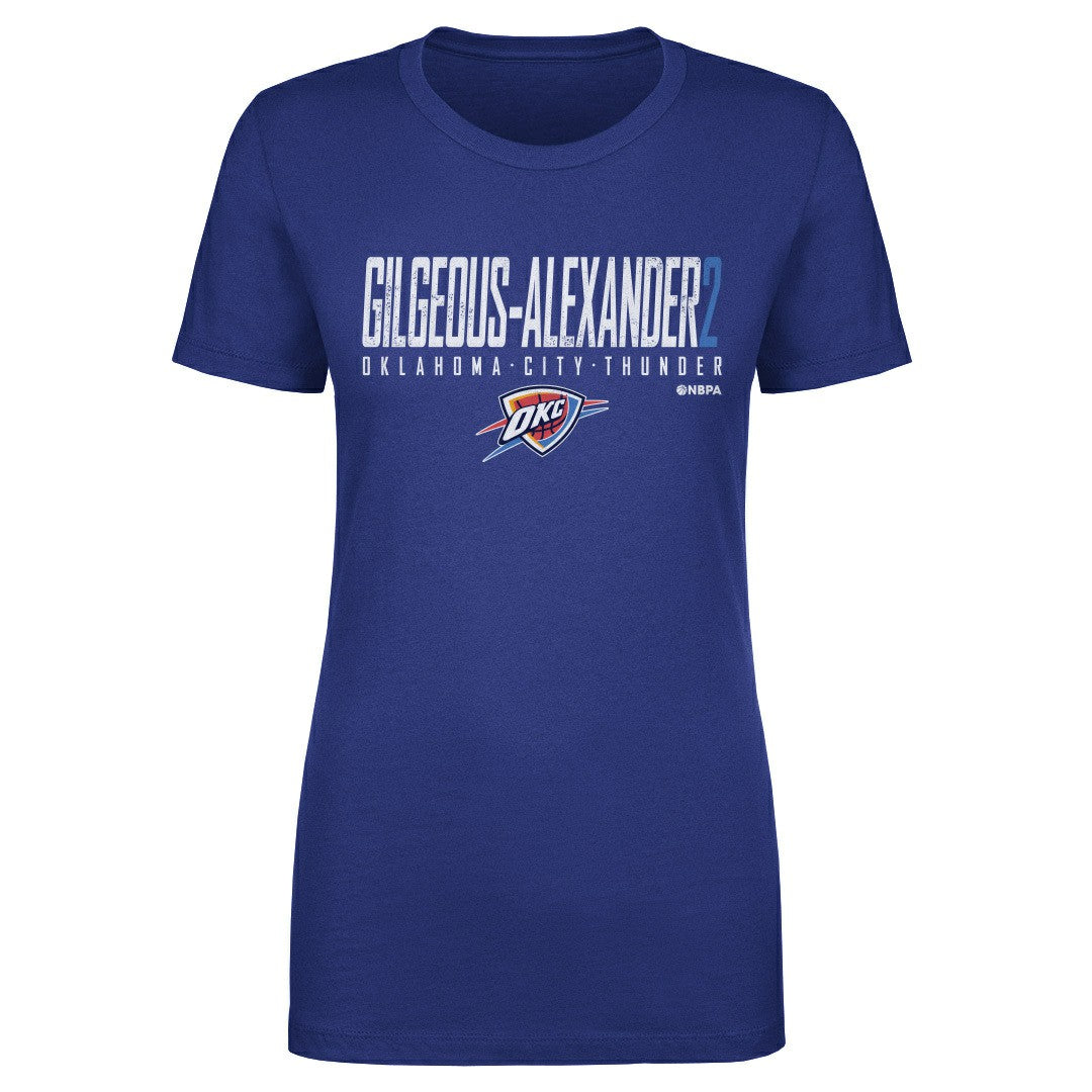 NBA - Shai Gilgeous-Alexander Oklahoma City Thunder 500 Level Women's Elite T-Shirt - Blue