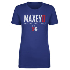 NBA - Tyrese Maxey Philadelphia 76ers 500 Level Women's Elite T-Shirt - Royal