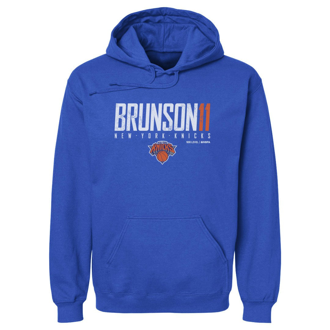 NBA - Jalen Brunson New York Knicks 500 Level Elite Pullover Hoodie - Blue