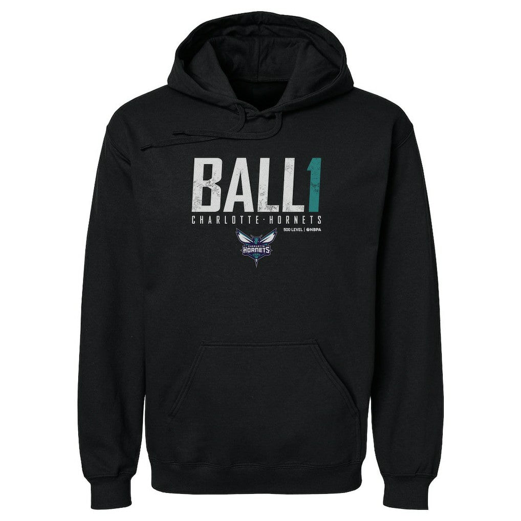 NBA - LaMelo Ball Charlotte Hornets 500 Level Elite Pullover Hoodie - Black