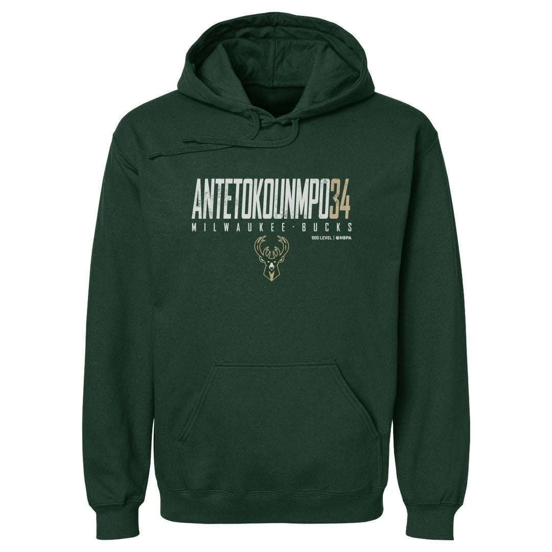 NBA - Giannis Antetokounmpo Milwaukee Bucks 500 Level Elite Pullover Hoodie - Hunter Green