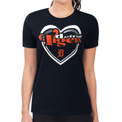 Detroit Tigers G-III 4Her by Carl Banks Women's Super-Slim Fit Lightweight Double Heart T-Shirt Online
