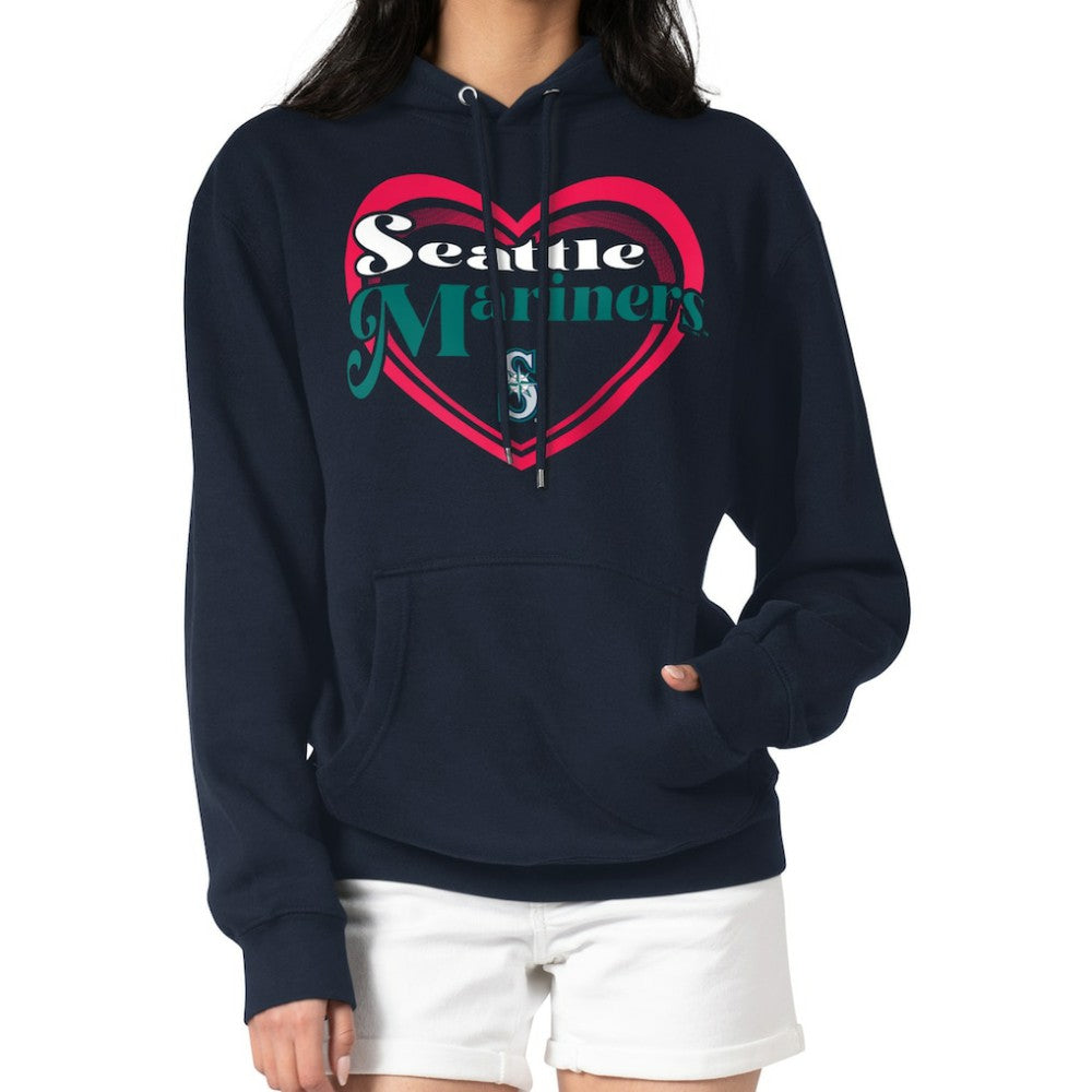 Seattle Mariners G-III 4Her by Carl Banks Women's Double Heart Fleece Pullover Hoodie Near Me
