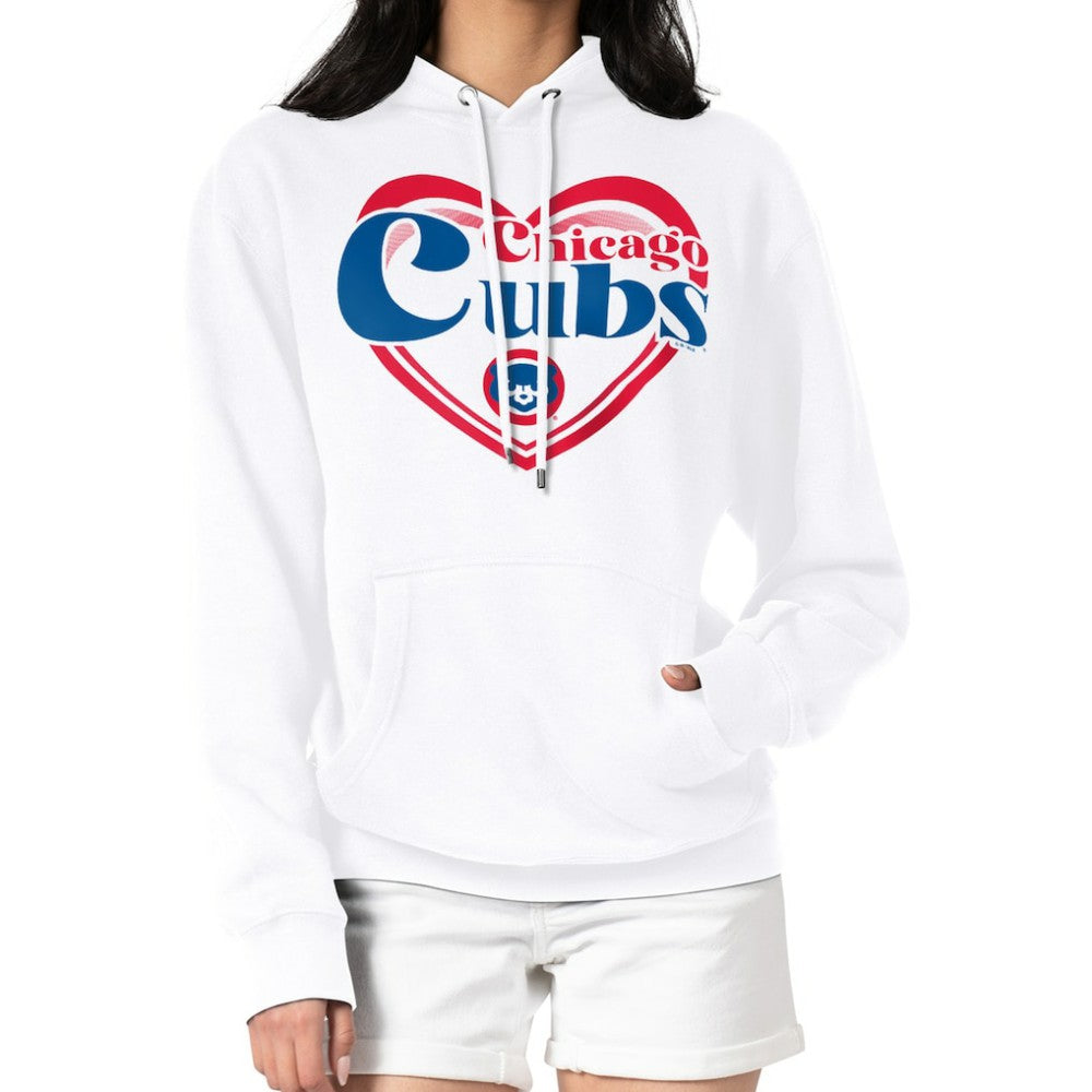 Chicago Cubs G-III 4Her by Carl Banks Women's Double Heart Fleece Pullover Hoodie for sale