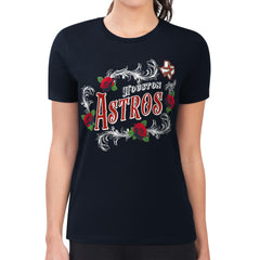 Houston Astros G-III 4Her by Carl Banks Women's Super-Slim Fit Lightweight Retro Roses T-Shirt Near Me