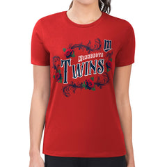Minnesota Twins G-III 4Her by Carl Banks Women's Super-Slim Fit Lightweight Retro Roses T-Shirt Online