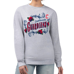 Cleveland Guardians G-III 4Her by Carl Banks Women's Retro Roses Fleece Pullover Sweatshirt Sale