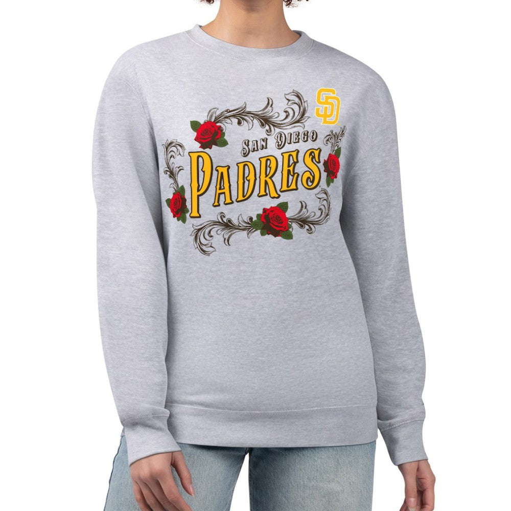 San Diego Padres G-III 4Her by Carl Banks Women's Retro Roses Fleece Pullover Sweatshirt for sale
