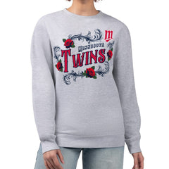 Minnesota Twins G-III 4Her by Carl Banks Women's Retro Roses Fleece Pullover Sweatshirt Online