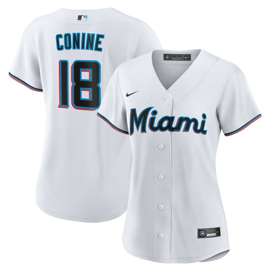 Griffin Conine Miami Marlins Nike Women's Home Replica Jersey - White | MLB Jerseys