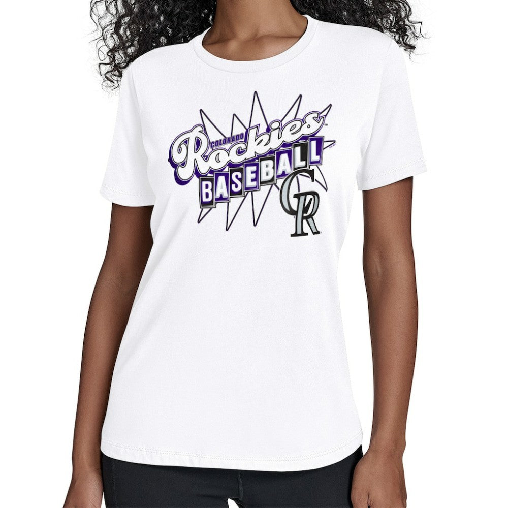 Colorado Rockies Starter Women's Drive-In T-Shirt discount