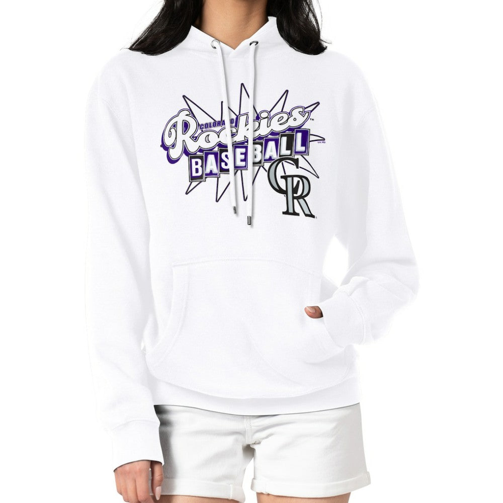 Colorado Rockies Starter Women's Drive-In Pullover Hoodie Sale