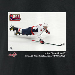Alexander Ovechkin Washington Capitals NHL All-Time Goals Leader T-Shirt Black