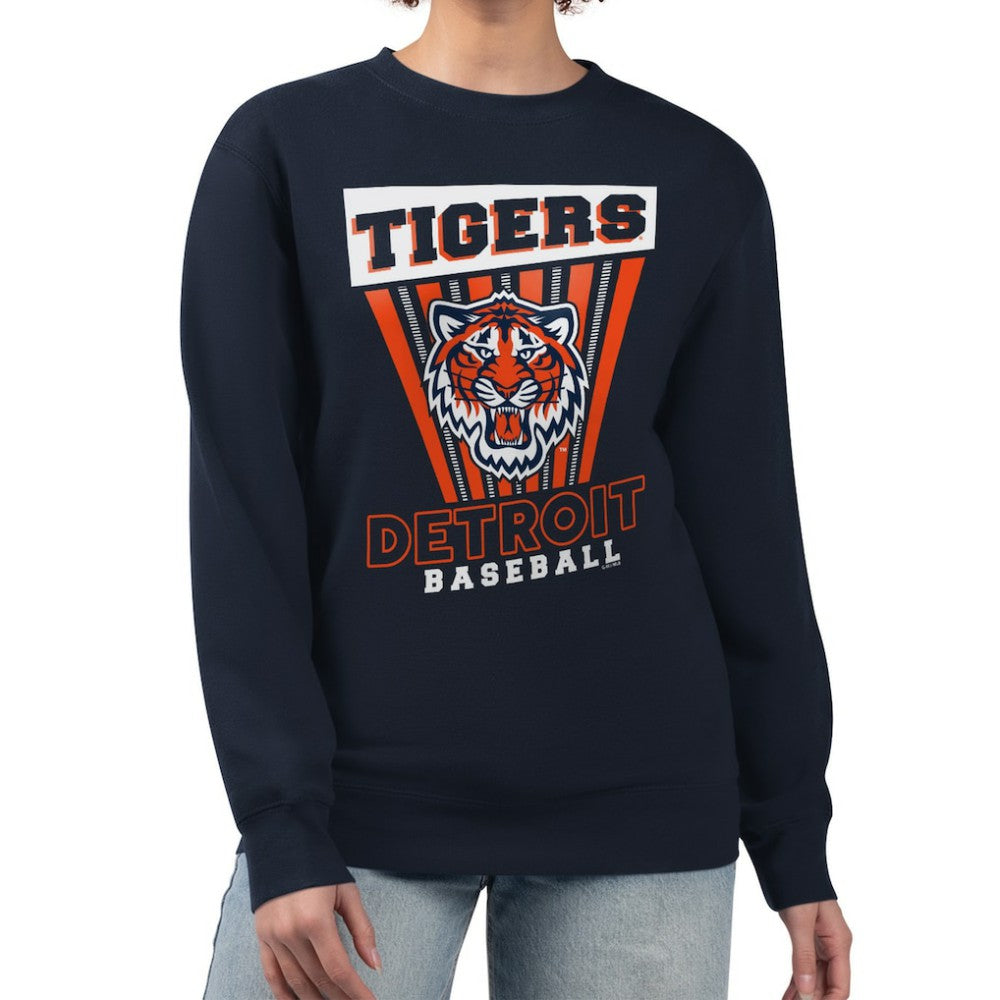 Detroit Tigers Starter Women's Poster Print Pullover Sweatshirt On Sale
