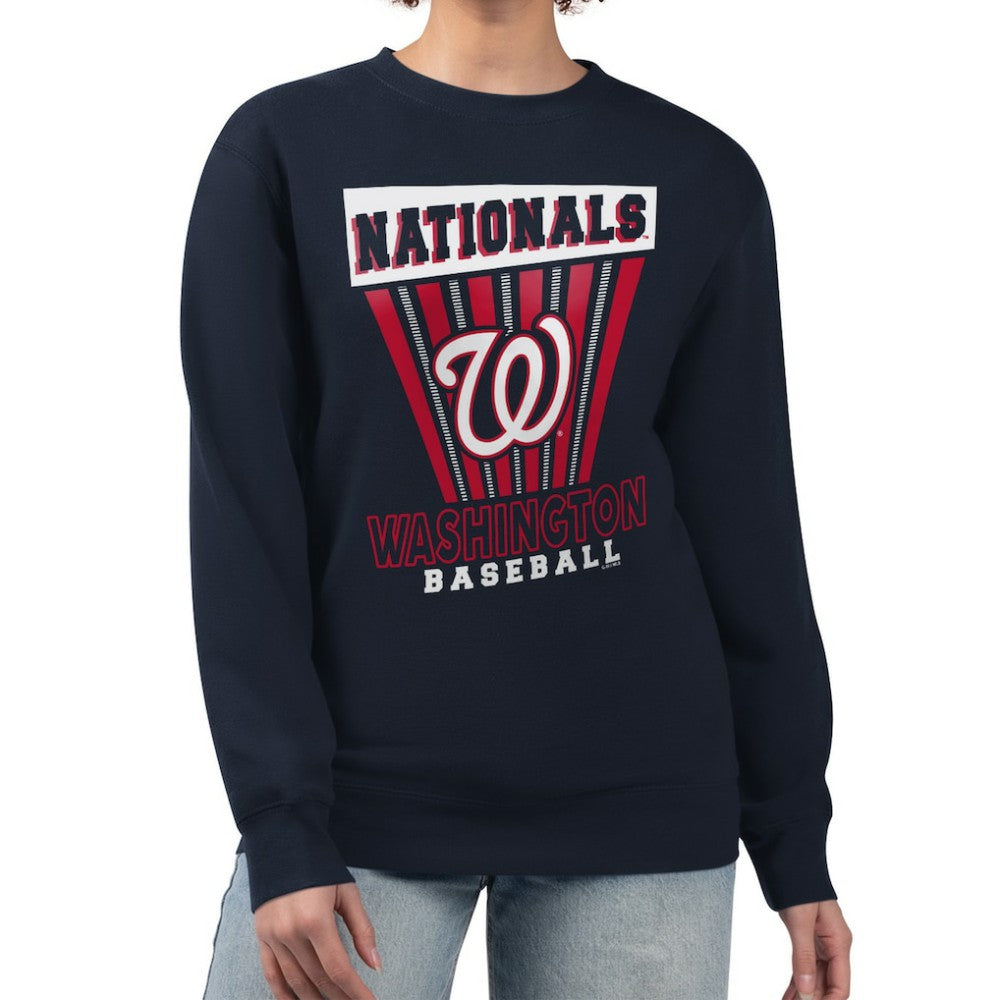 Washington Nationals Starter Women's Poster Print Pullover Sweatshirt discount