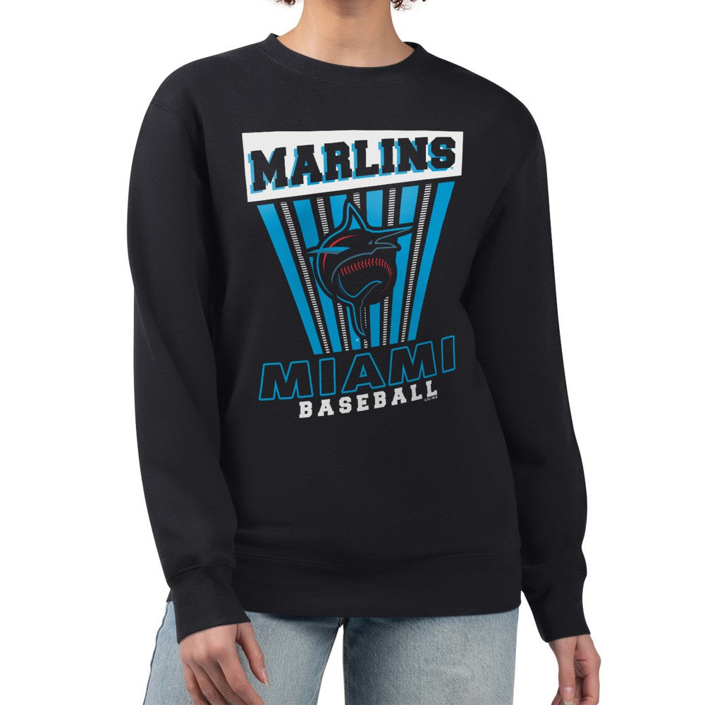 Miami Marlins Starter Women's Poster Print Pullover Sweatshirt Lifestyle