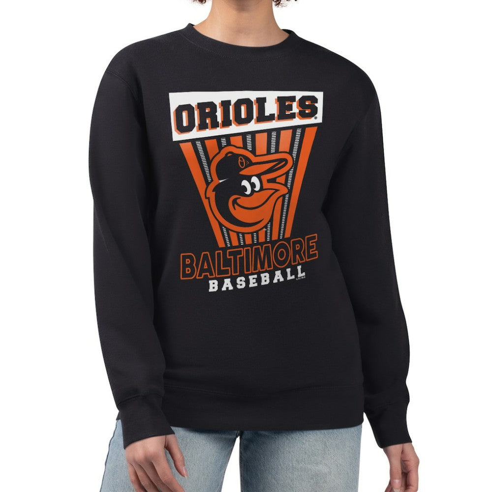 Baltimore Orioles Starter Women's Poster Print Pullover Sweatshirt Lifestyle