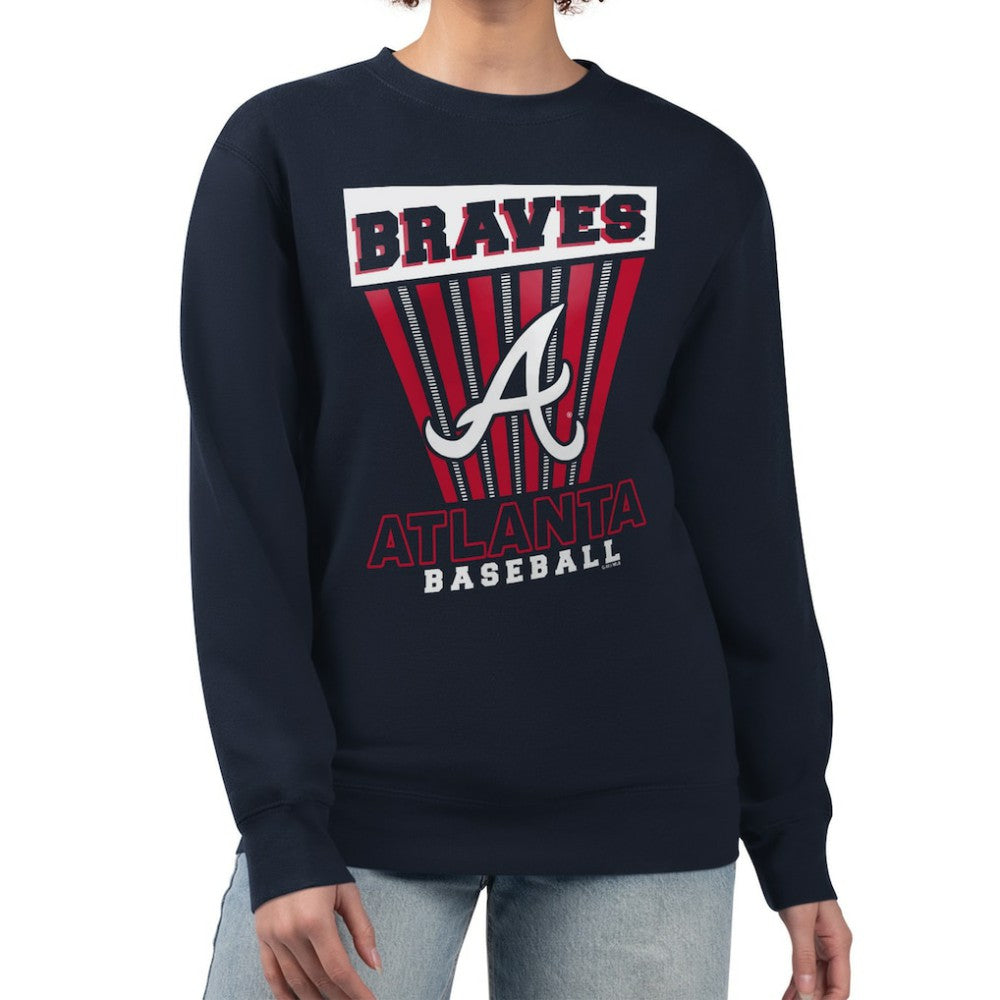 Atlanta Braves Starter Women's Poster Print Pullover Sweatshirt Sale