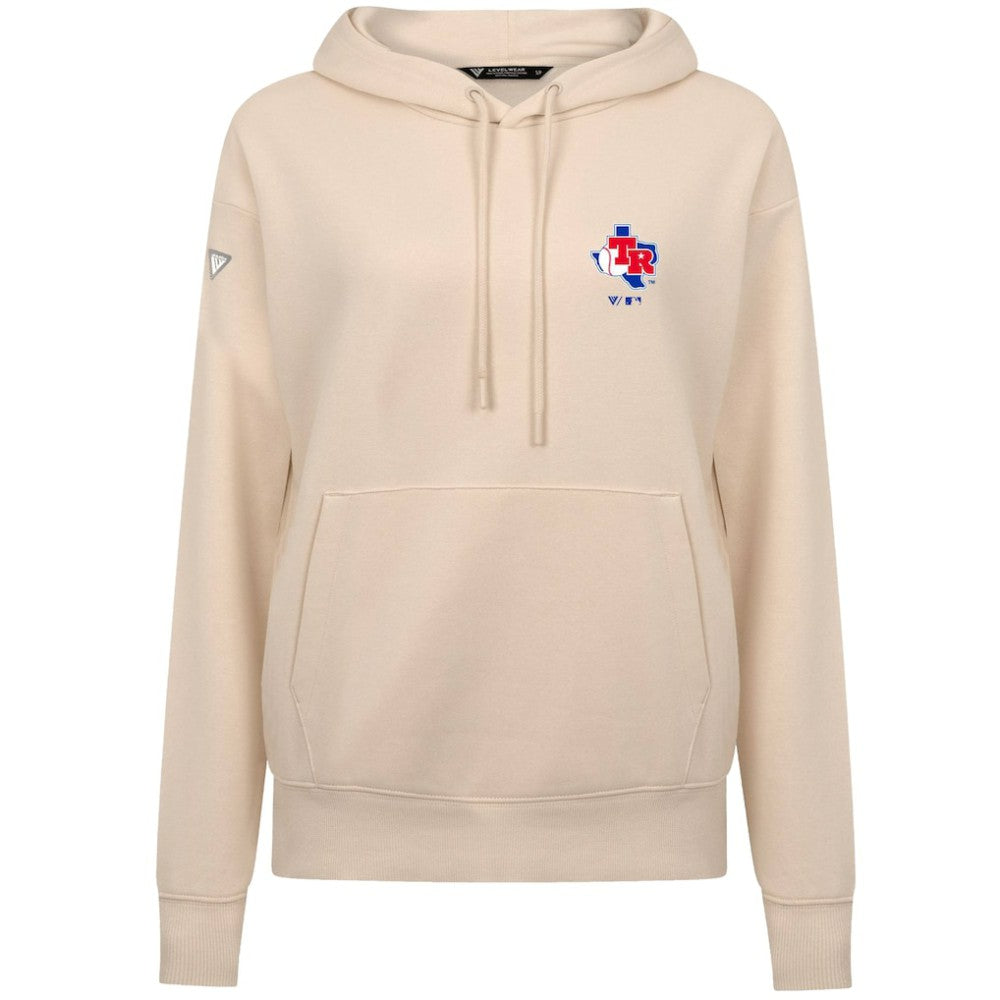 Texas Rangers Levelwear Women's Cooperstown Collection Adorn Core Logo Pullover Hoodie On Sale