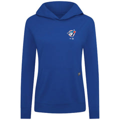 Toronto Blue Jays Levelwear Women's Cooperstown Collection Relay Core Logo Pullover Hoodie On Sale