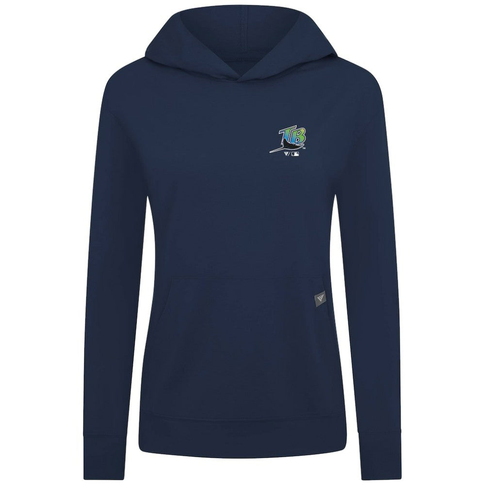 Tampa Bay Rays Levelwear Women's Cooperstown Collection Relay Core Logo Pullover Hoodie Clearance