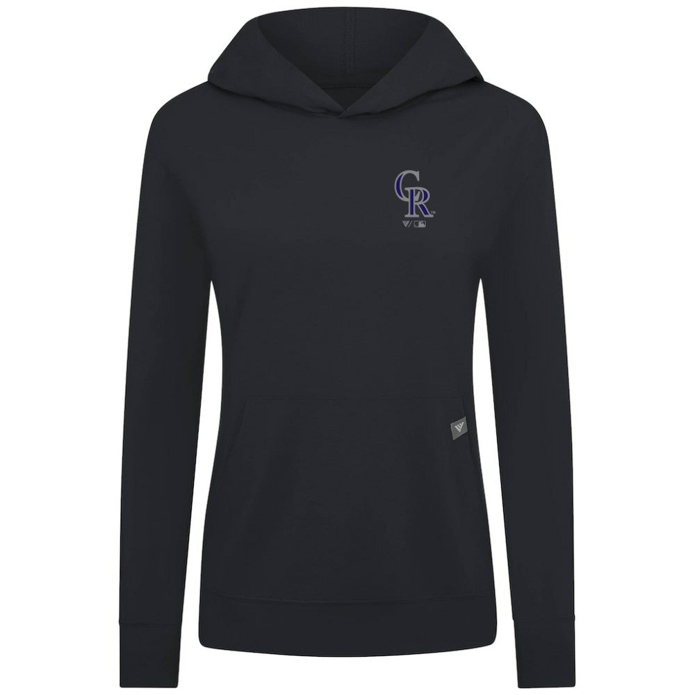 Colorado Rockies Levelwear Women's Cooperstown Collection Relay Core Logo Pullover Hoodie Sale