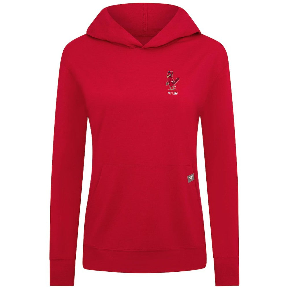 St. Louis Cardinals Levelwear Women's Cooperstown Collection Relay Core Logo Pullover Hoodie Clearance