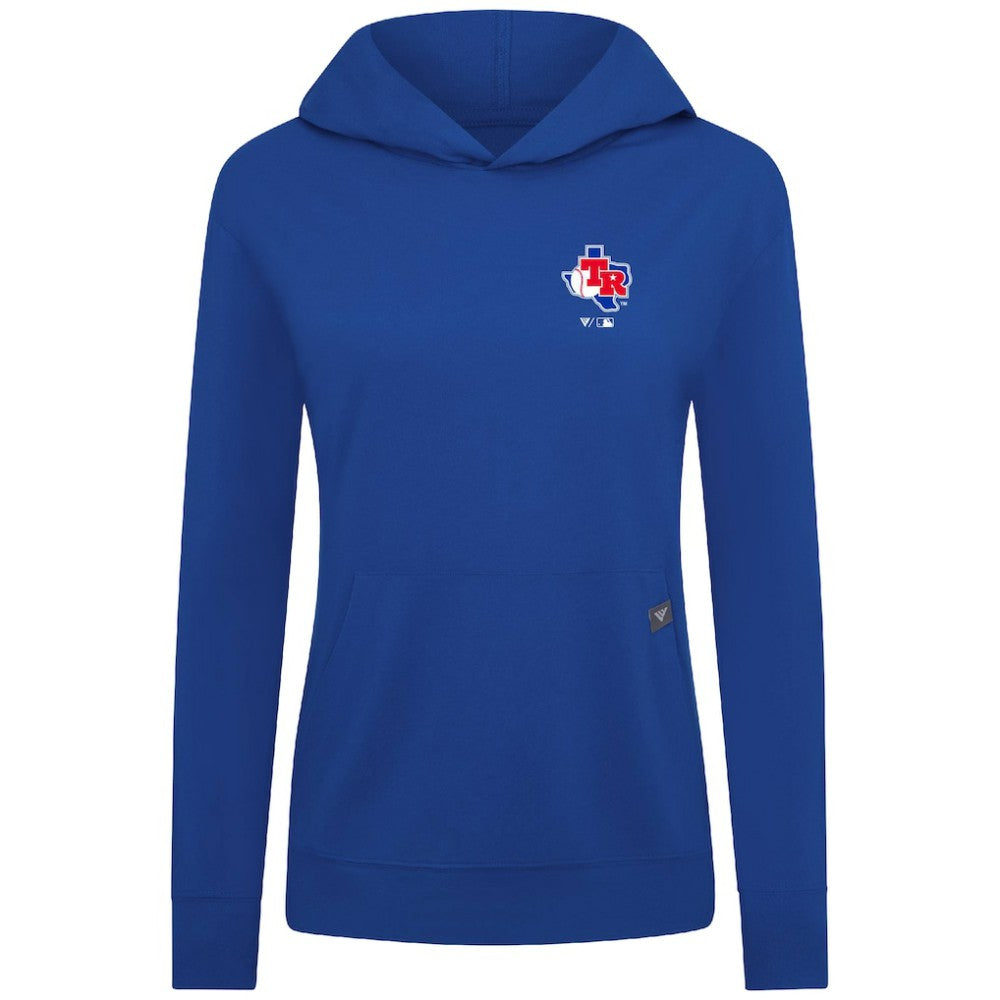 Texas Rangers Levelwear Women's Cooperstown Collection Relay Core Logo Pullover Hoodie for sale