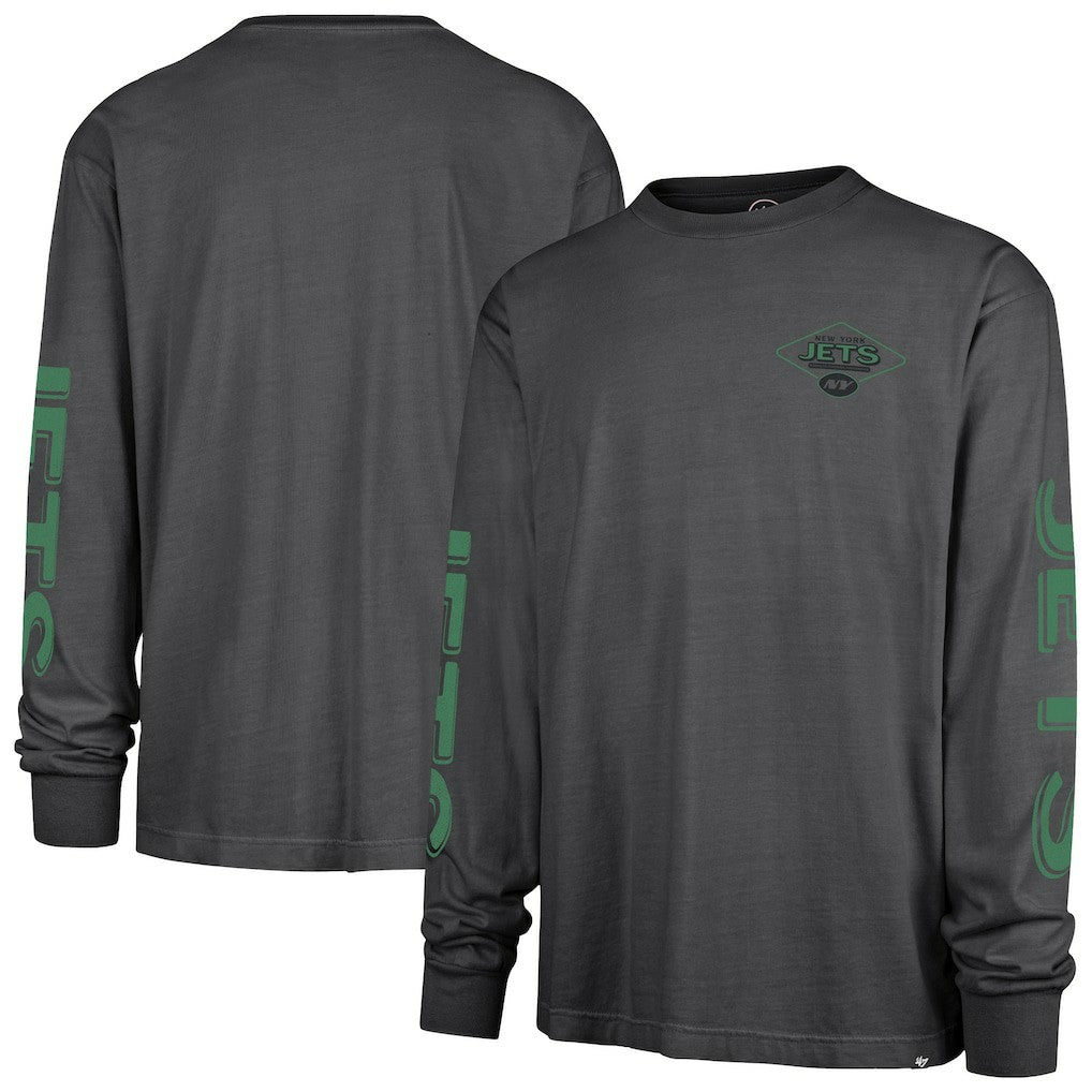 New York Jets '47 Cairn Ravine Foundation Long Sleeve T-Shirt Charcoal - 47 brand
