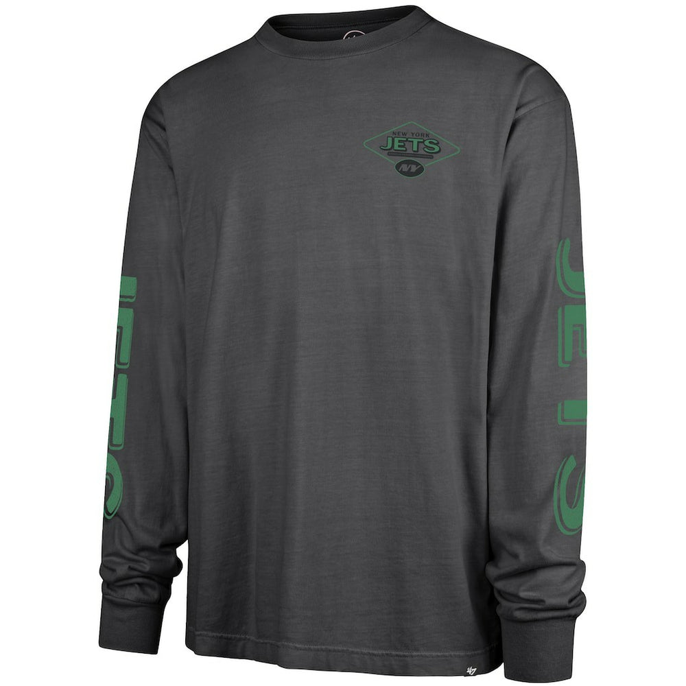 New York Jets '47 Cairn Ravine Foundation Long Sleeve T-Shirt Charcoal - 47 brand