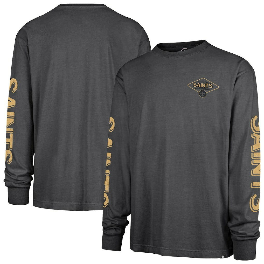 New Orleans Saints '47 Cairn Ravine Foundation Long Sleeve T-Shirt Black - 47 brand