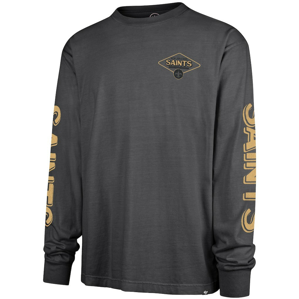 New Orleans Saints '47 Cairn Ravine Foundation Long Sleeve T-Shirt Black - 47 brand