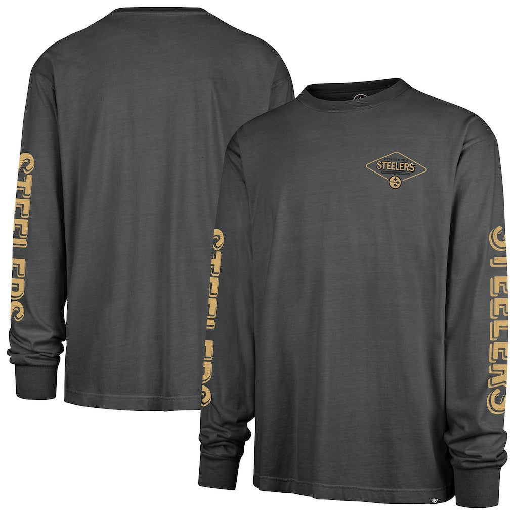 Pittsburgh Steelers '47 Cairn Ravine Foundation Long Sleeve T-Shirt Black - 47 brand