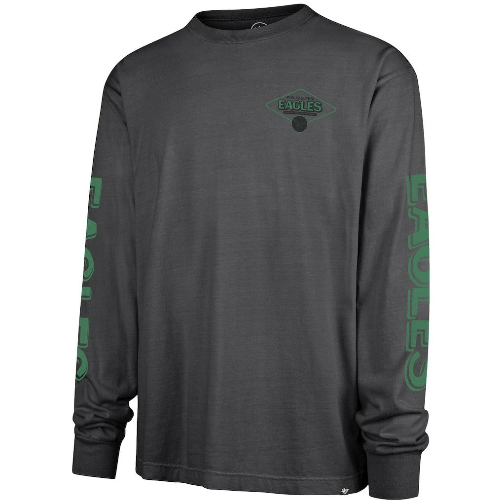 Philadelphia Eagles '47 Cairn Ravine Foundation Throwback Long Sleeve T-Shirt Black - 47 brand