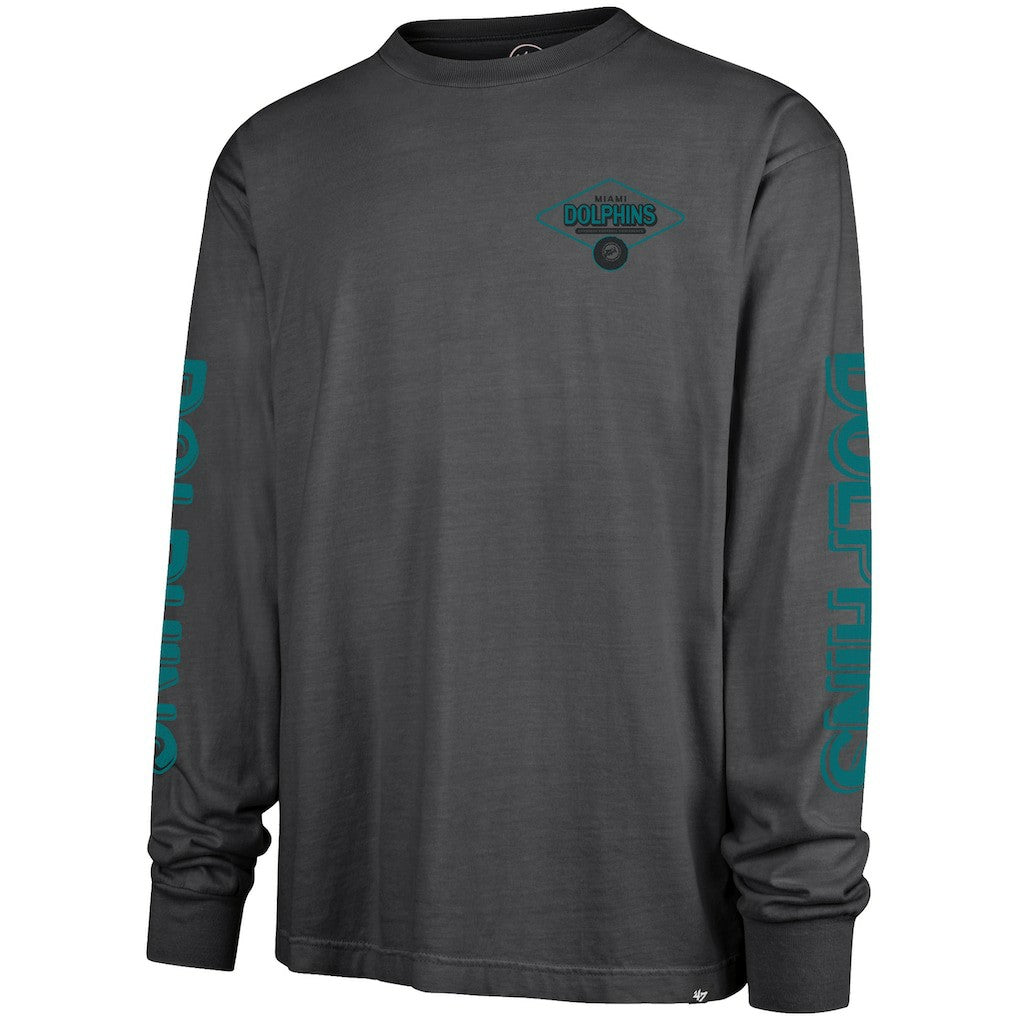 Miami Dolphins '47 Cairn Ravine Foundation Throwback Long Sleeve T-Shirt Black - 47 brand
