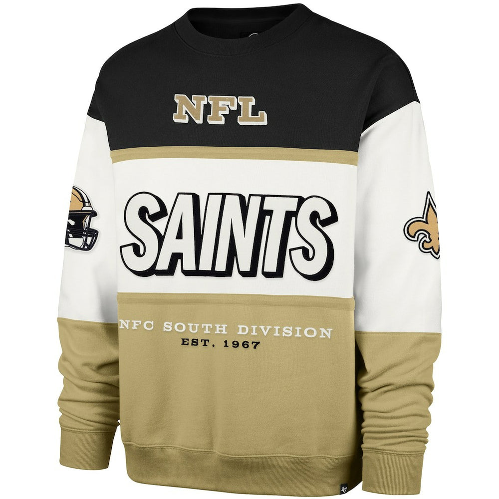 New Orleans Saints '47 Breeze Maximalist Sweatshirt Black/Gold - 47 brand