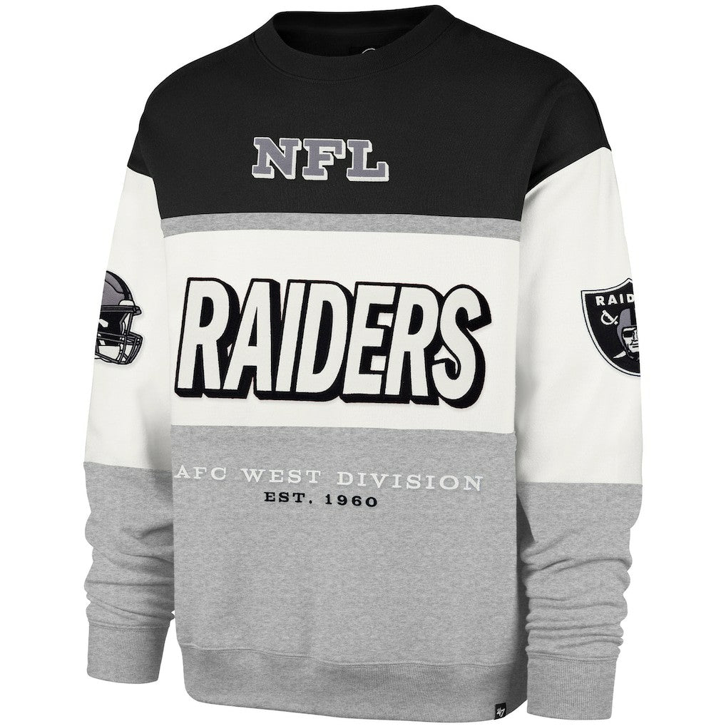 Las Vegas Raiders '47 Breeze Maximalist Sweatshirt Black/Gray - 47 brand